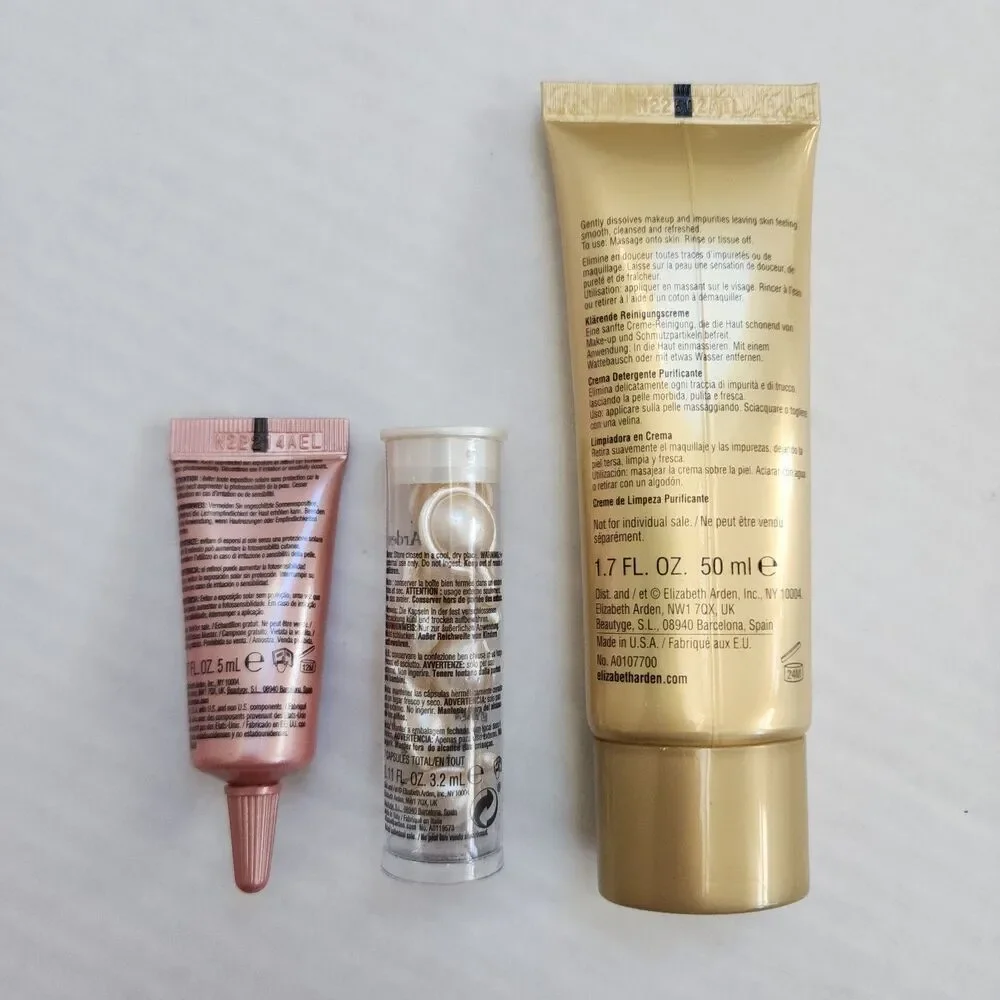 NWT Elizabeth Arden Skincare Gift Set with Pink Cosmetic Pouch Case
